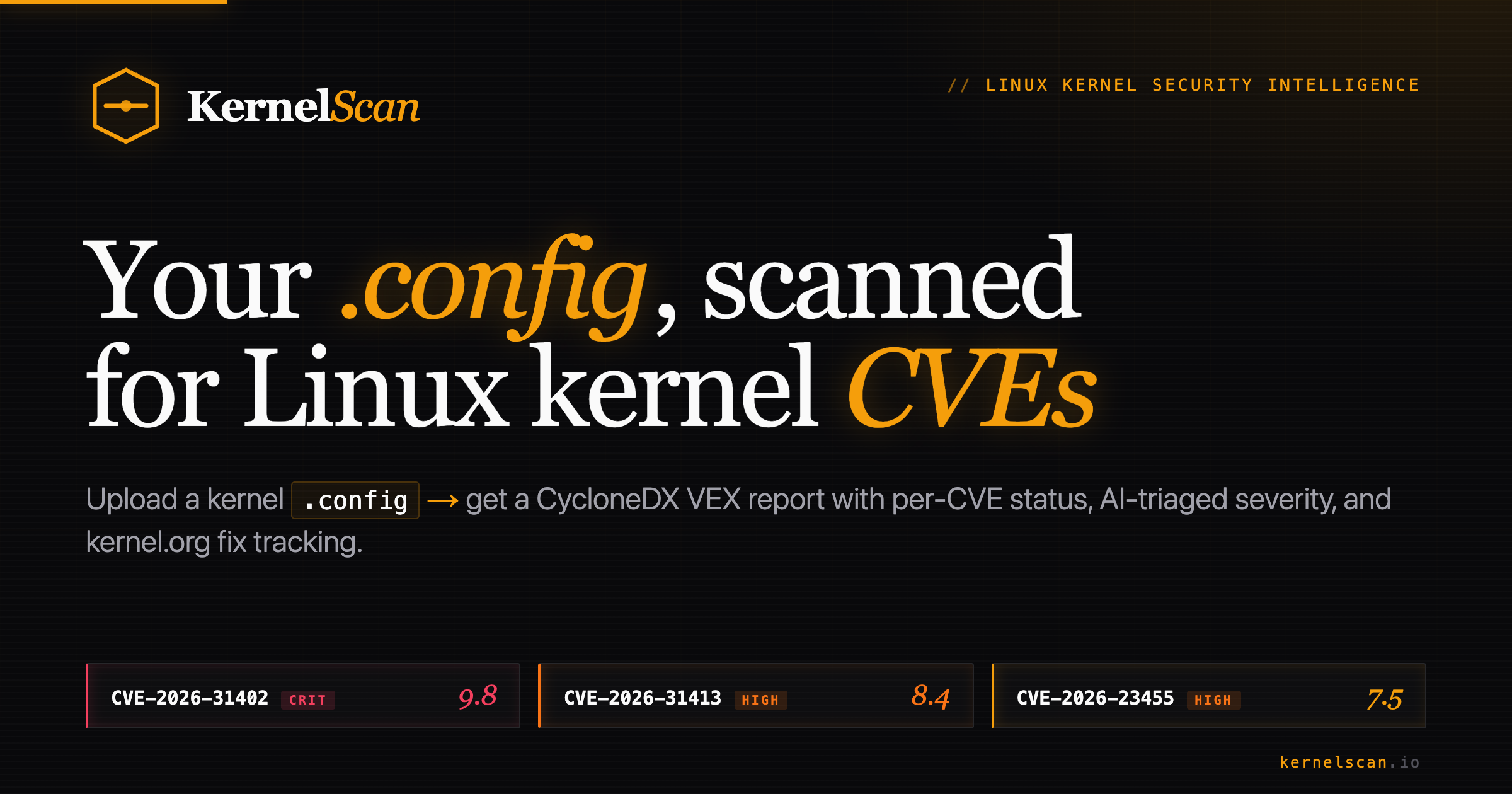 KernelScan — Linux Kernel CVE Intelligence